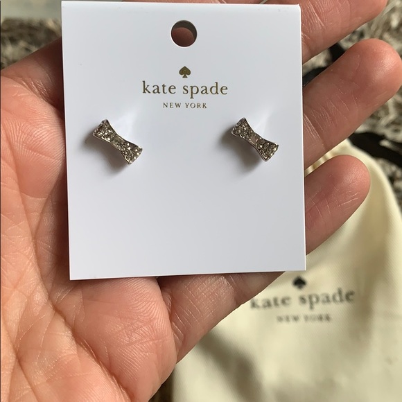 kate spade Jewelry - New Kate Spade ready set bow silver earrings
